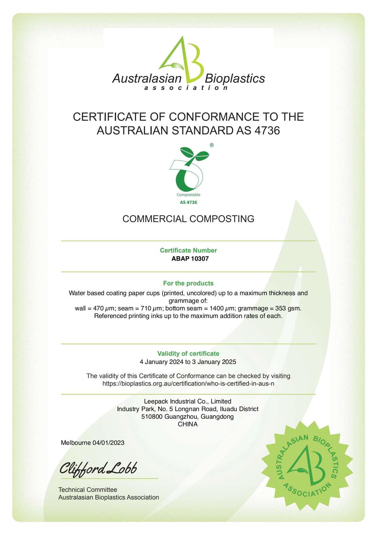 AU INDUSTRIAL COMPOST ABAP10307-AS4736