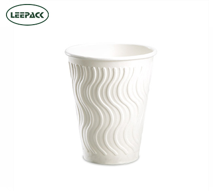 Copa de papel de doble pared en relieve