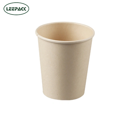 Vaso de papel de bambú de pared simple