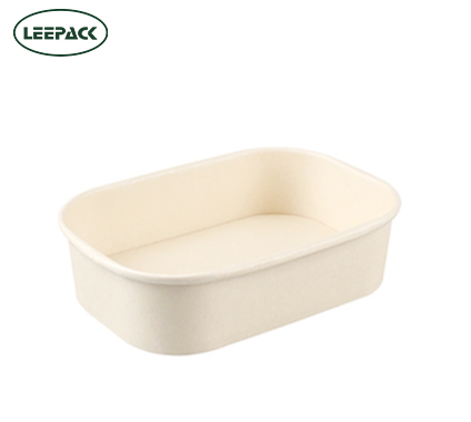 Ensaladera de bambú rectangular